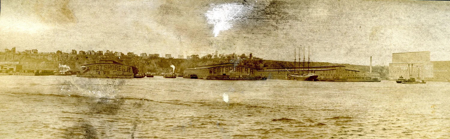 West Shore Railroad Terminal, Hudson River Harbor, c. 1900s