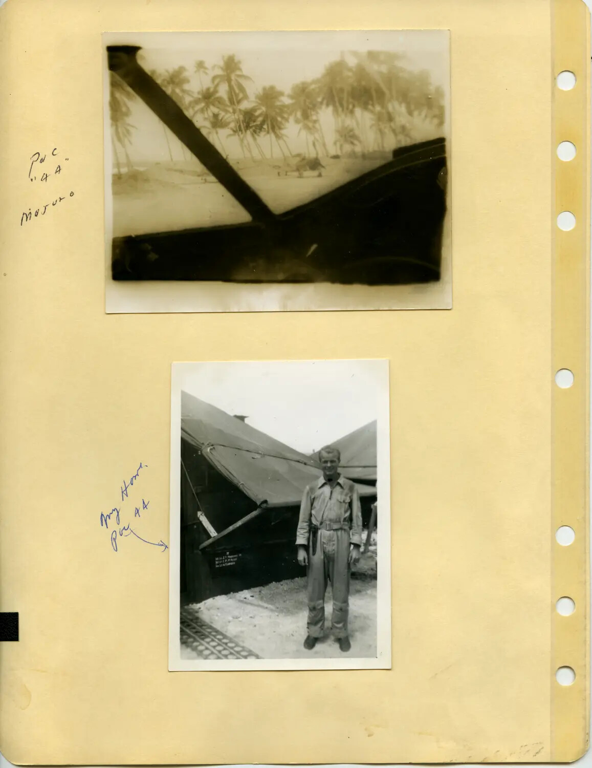 Photo Album Page, Edward P. McAleer Collection — Majuro Atoll, Pacific Theater, WWII