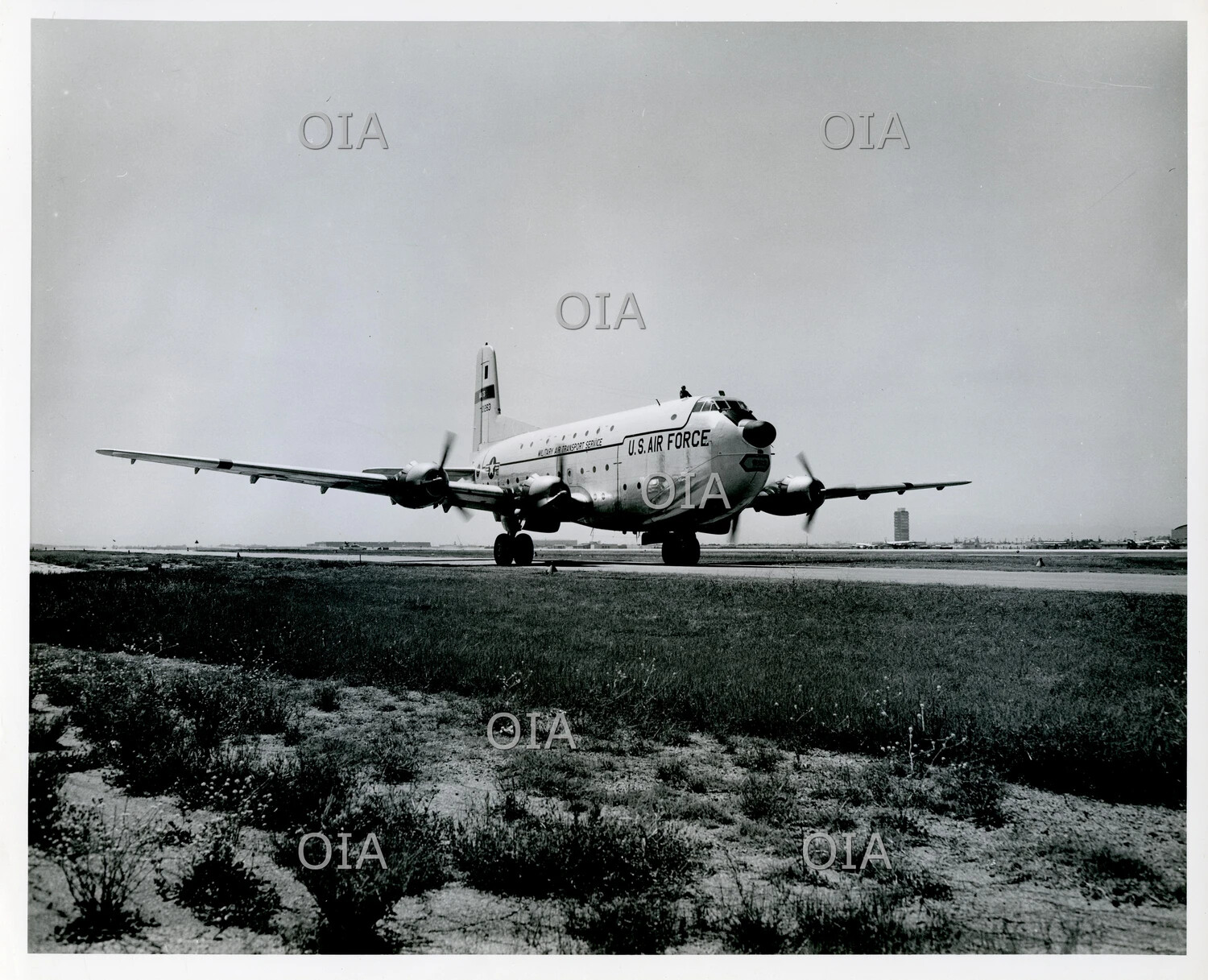 Douglas C-124 Globemaster II, US Air Force Military Air Transport Service, on Airfield Apron
