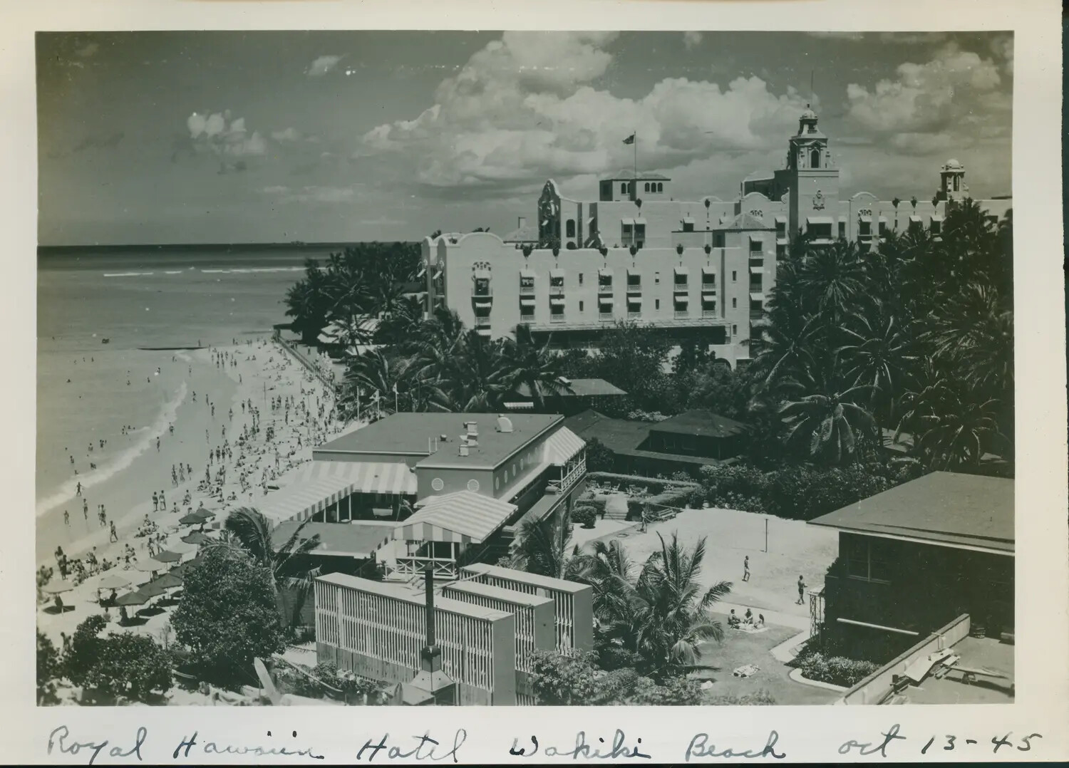 Royal Hawaiian Hotel, Waikiki Beach, October 1945