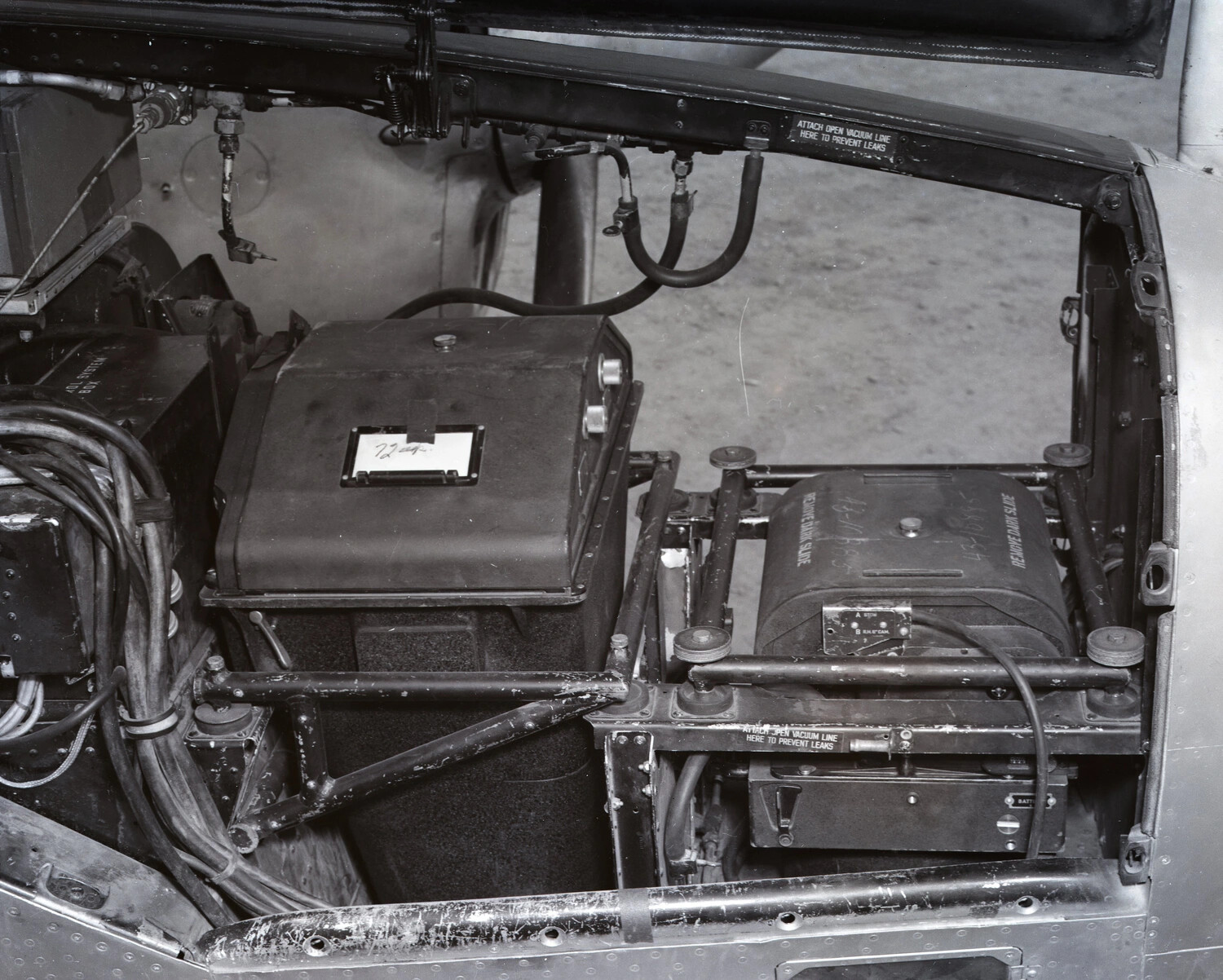 Aerial Camera Bay Installation, Aircraft Fuselage Interior, WWII CBI Theater Technical/Lab Documentation