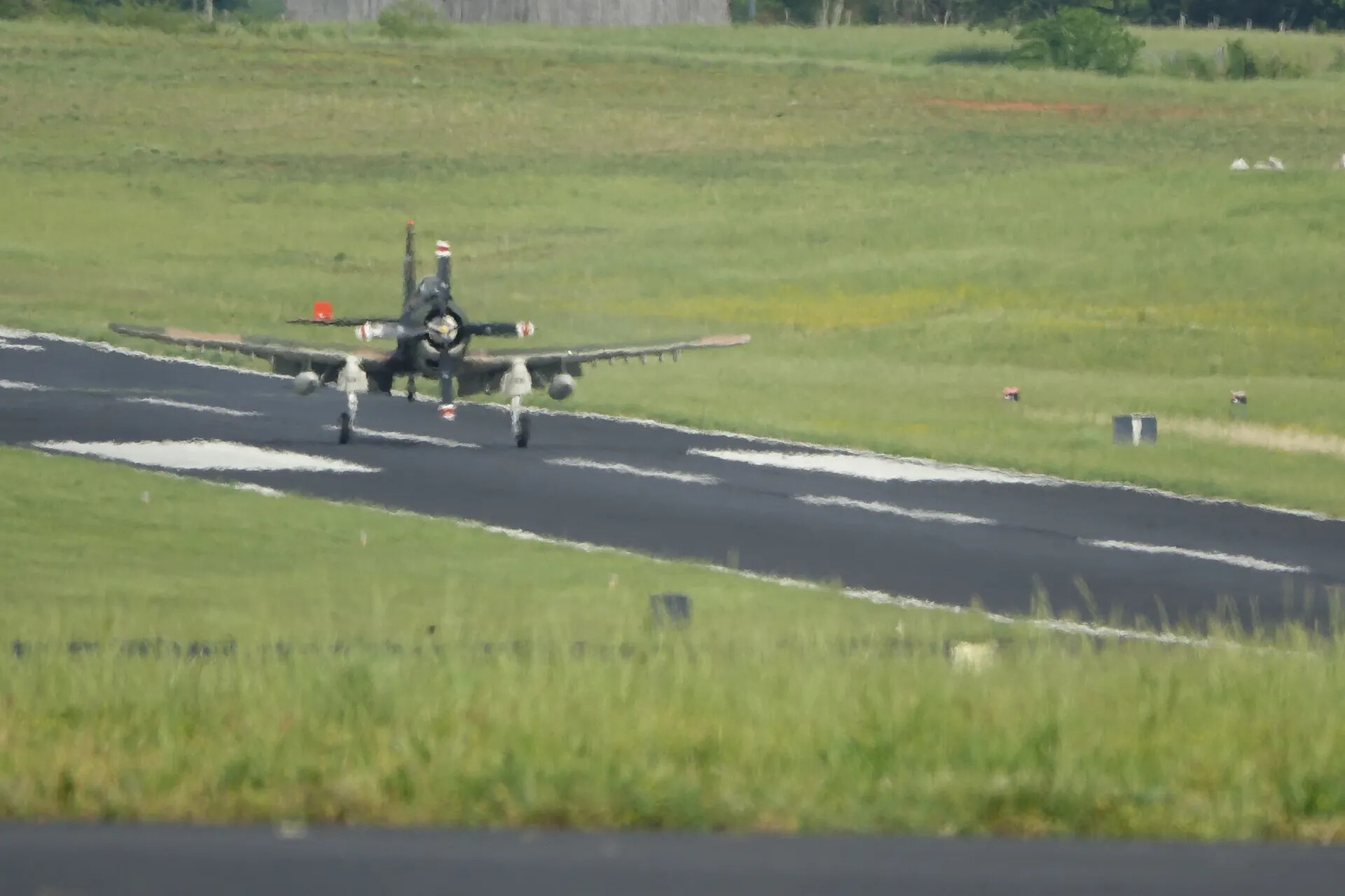 A-1 Skyraider Taxiing on Runway, May 2019 Air Show