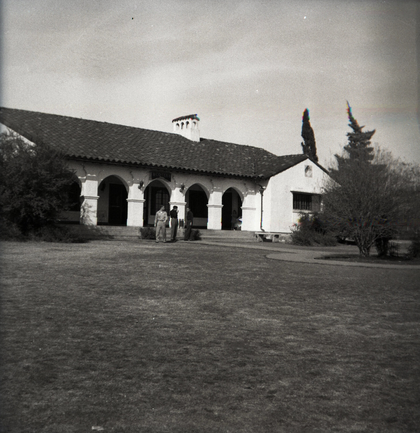 NCO Club Building, U.S. Military Installation - Spanish Mission Revival Architecture