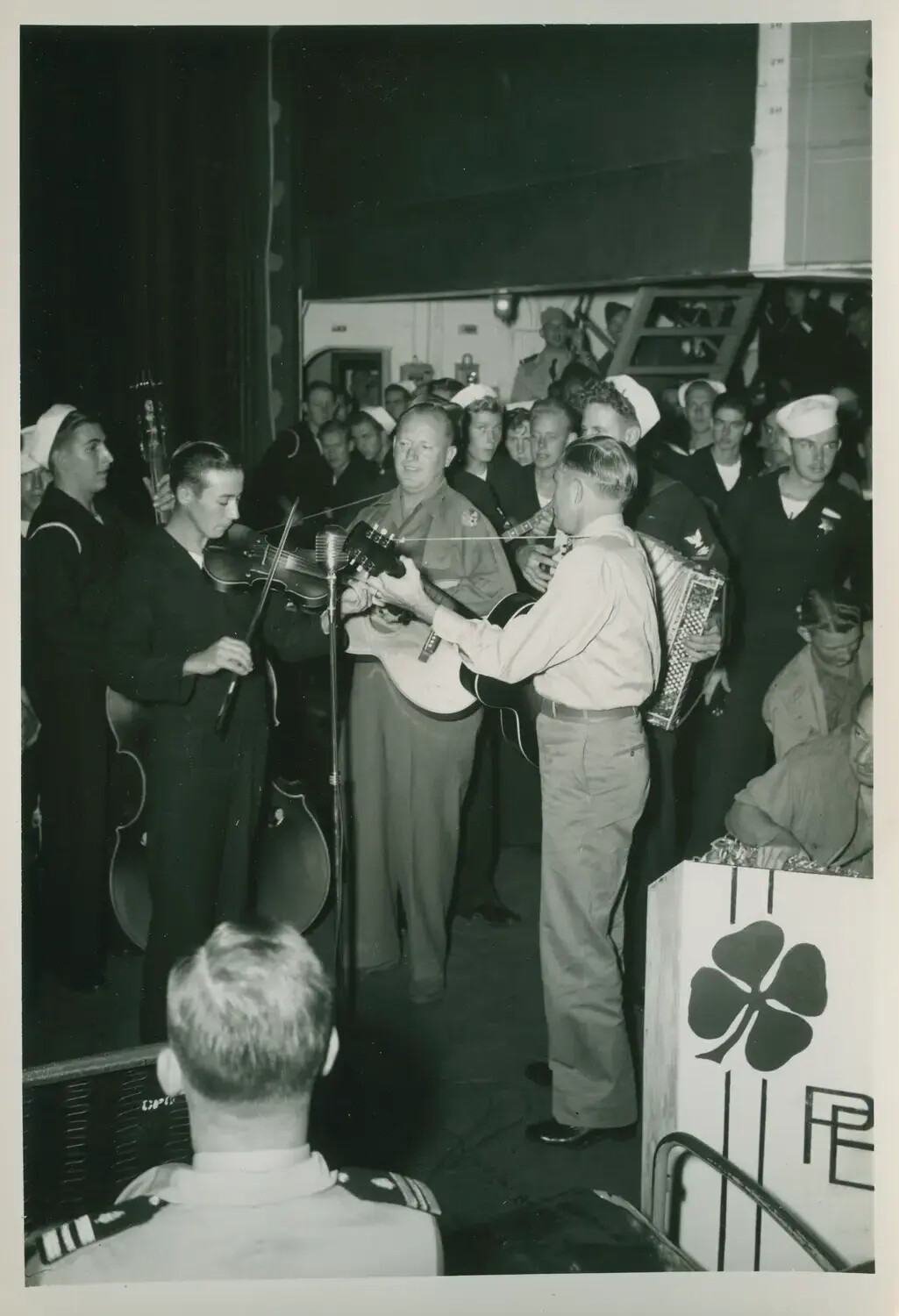 Shipboard Band Performance Aboard USS Petrof Bay (CVE-80), WWII