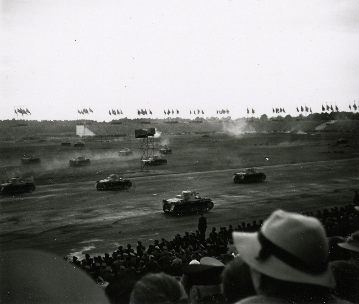German Panzer I Light Tanks on Parade at Nuremberg Rally Grounds, Pre-WWII Germany (c. 1935-1938)