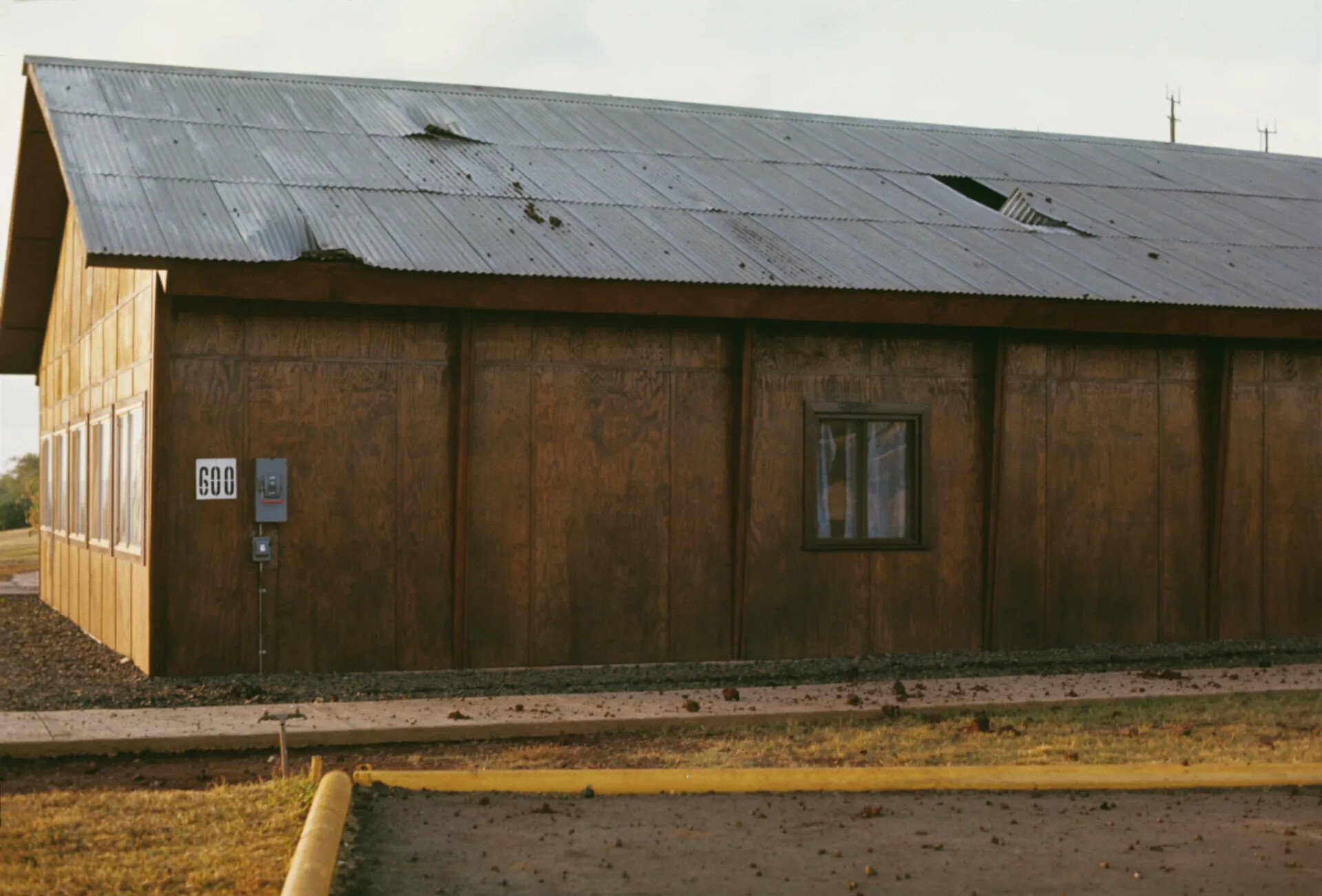 Damaged Roof, Building 600, U.S. Military Installation, Southeast Asia, circa 1970