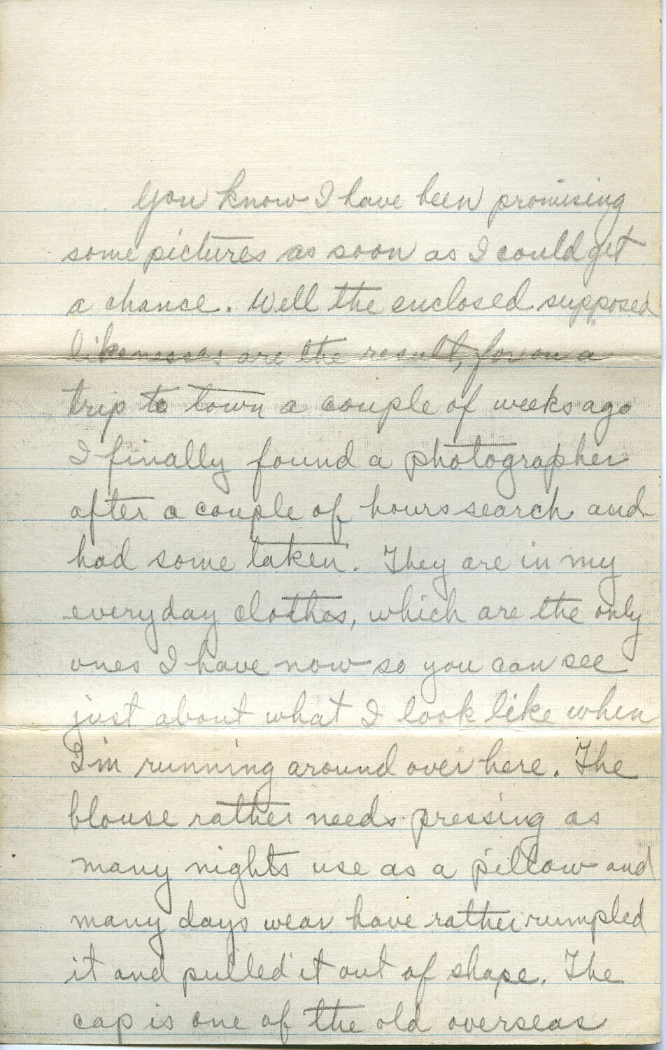 Handwritten WWI Letter from Pvt. Willis W. Wagener, Page F, Letter 10