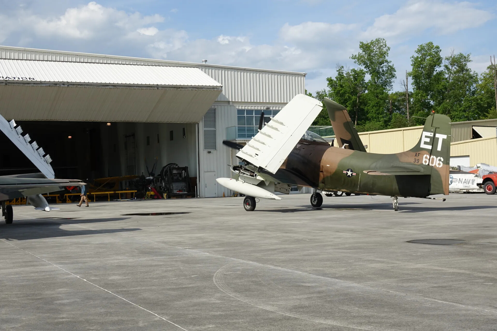 A-1 Skyraider "ET 606" on Museum Ramp, May 2019 Event