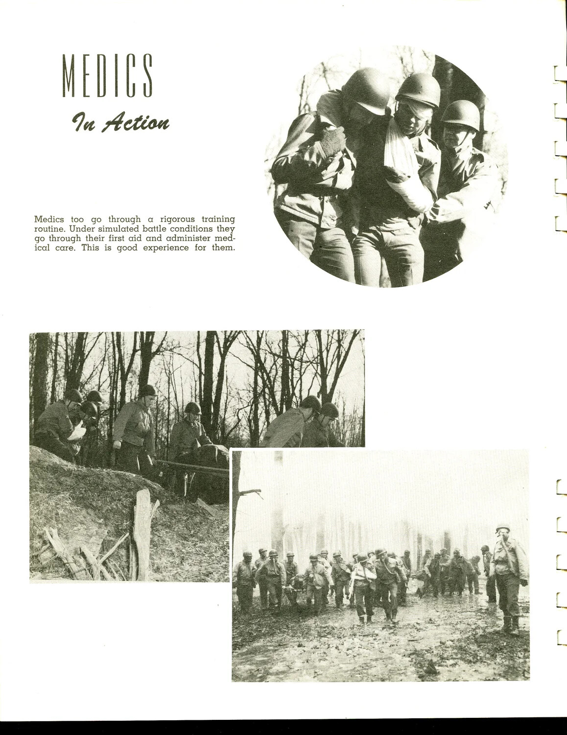 "Medics In Action" — Army Medical Corps Field Training Exercise, Scott Field, Illinois, WWII Era
