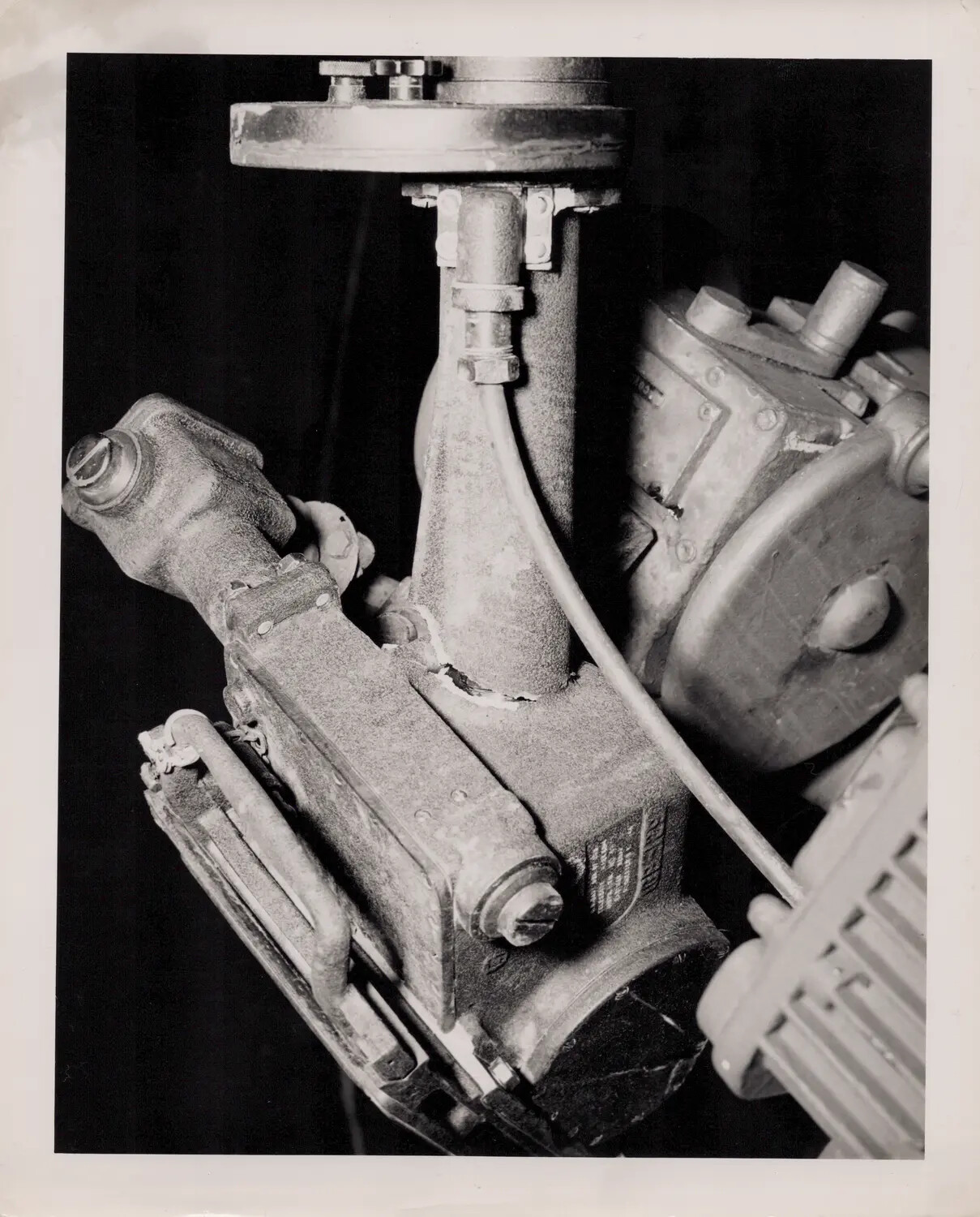 Close-Up Technical Photograph of Shipboard/Aircraft Mechanical Component