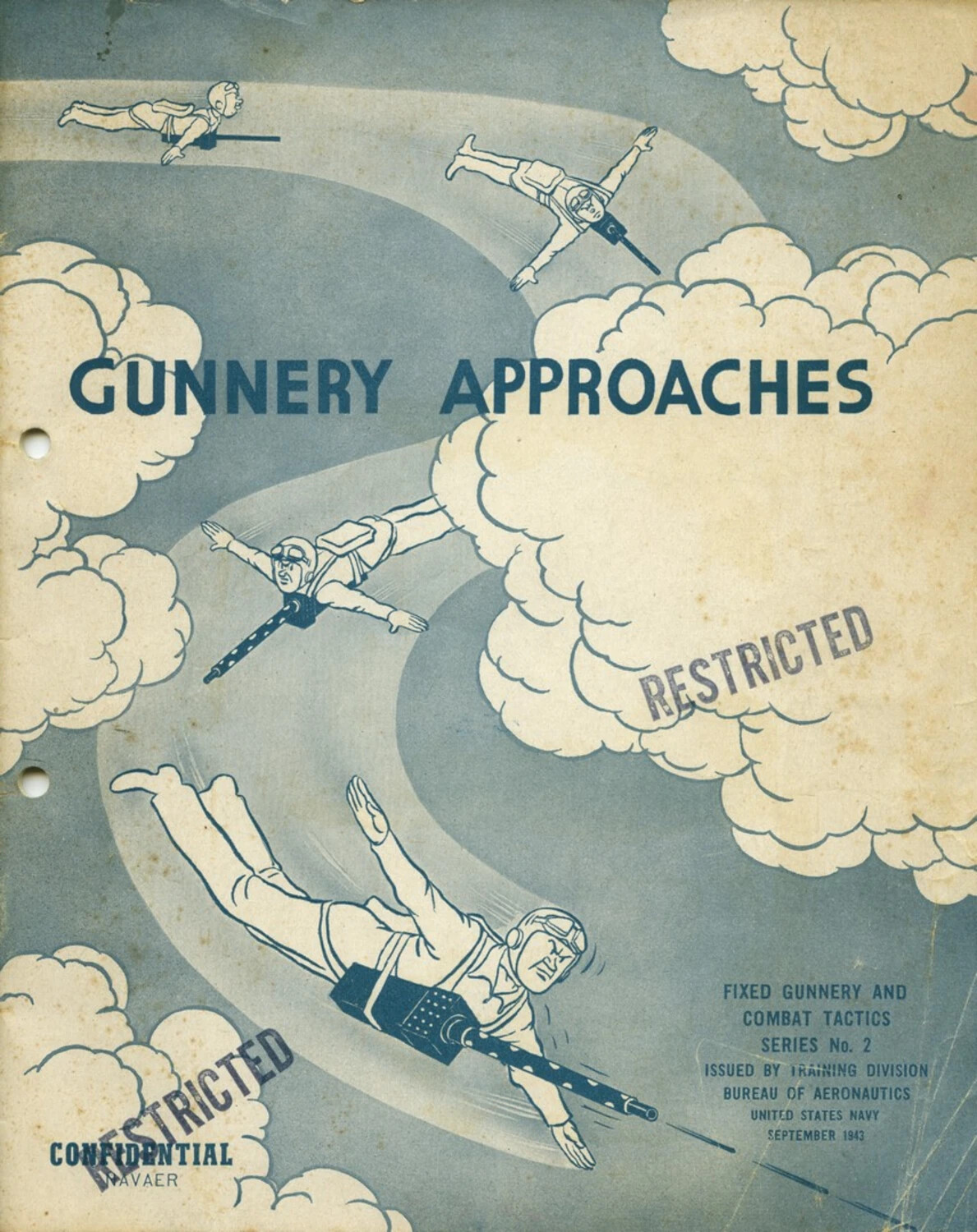 Cover of U.S. Navy Training Manual 'Gunnery Approaches,' Fixed Gunnery and Combat Tactics Series No. 2, 1943