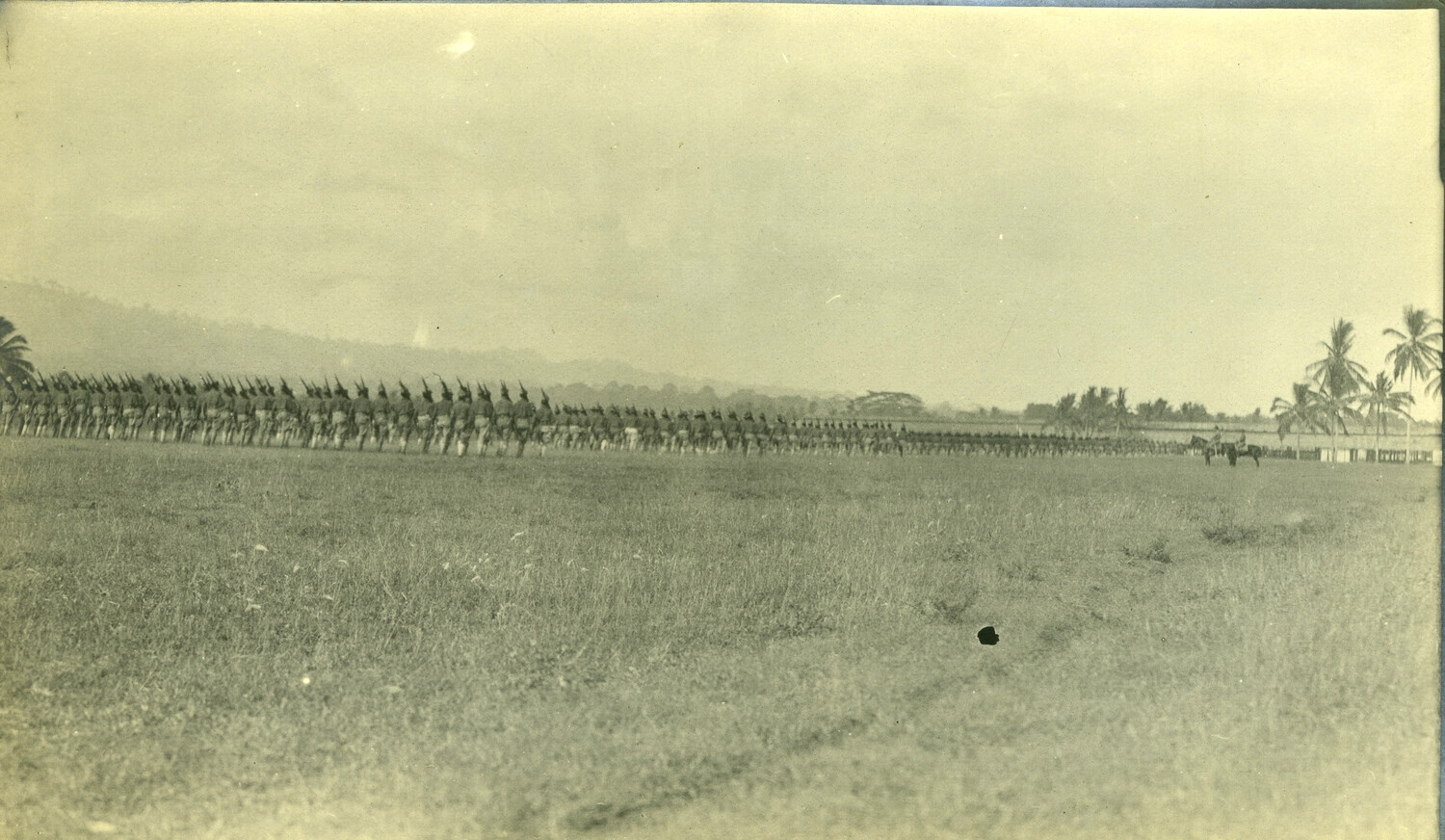 Philippine Scouts in Formation on Review Field, Early 1900s