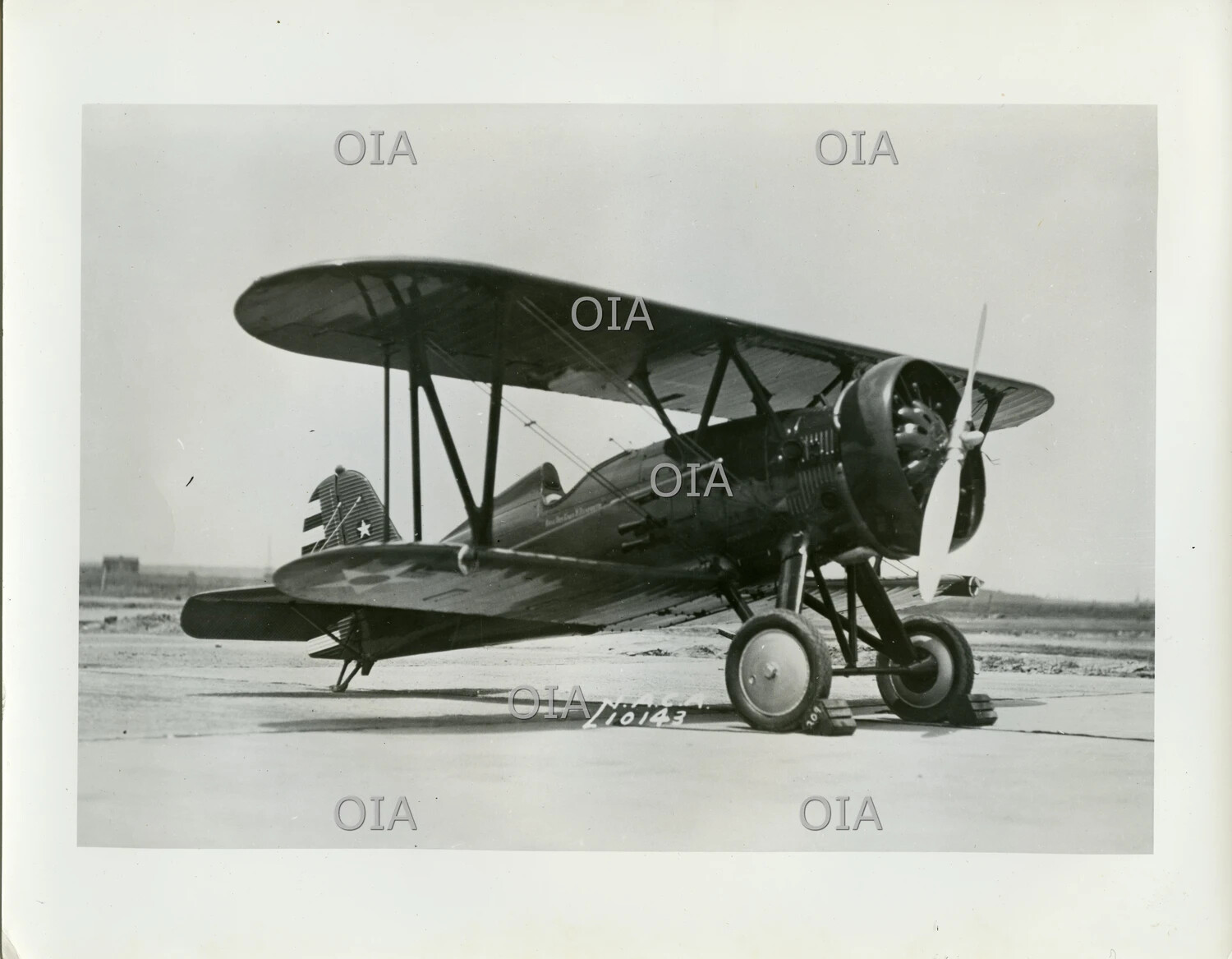 U.S. Army Air Corps Pursuit Biplane (Curtiss P-6E Hawk type) - NACA Research Photograph