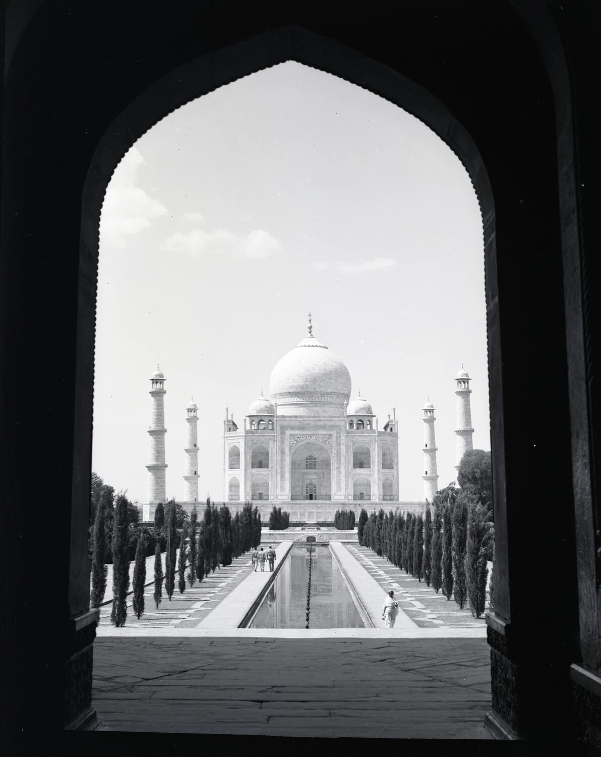 The Taj Mahal Viewed Through the Great Gate, Agra, India, WWII Era