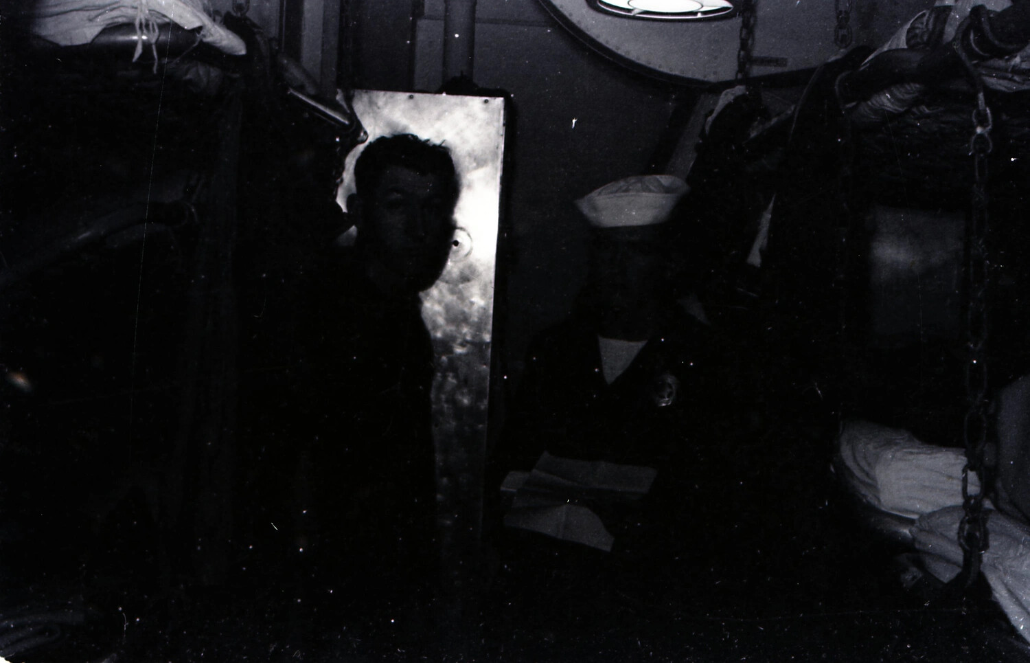 Sailors in Berthing Compartment Aboard USS Yorktown, 1953