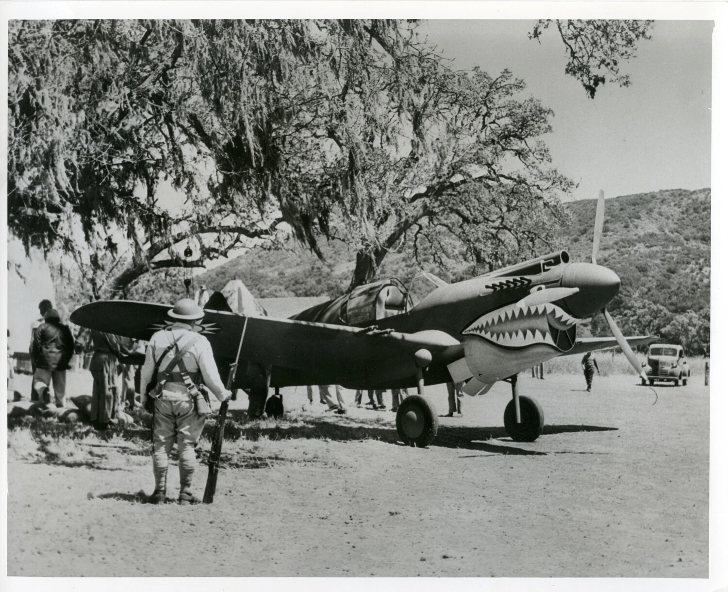 P-40 Warhawk Movie Prop with Flying Tiger Shark-Mouth Markings, Film Set