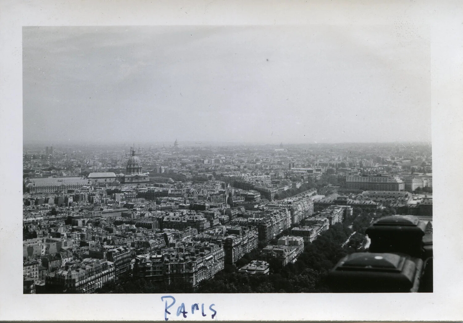 Aerial View of Paris from the Eiffel Tower — Norman Baget WWII Collection