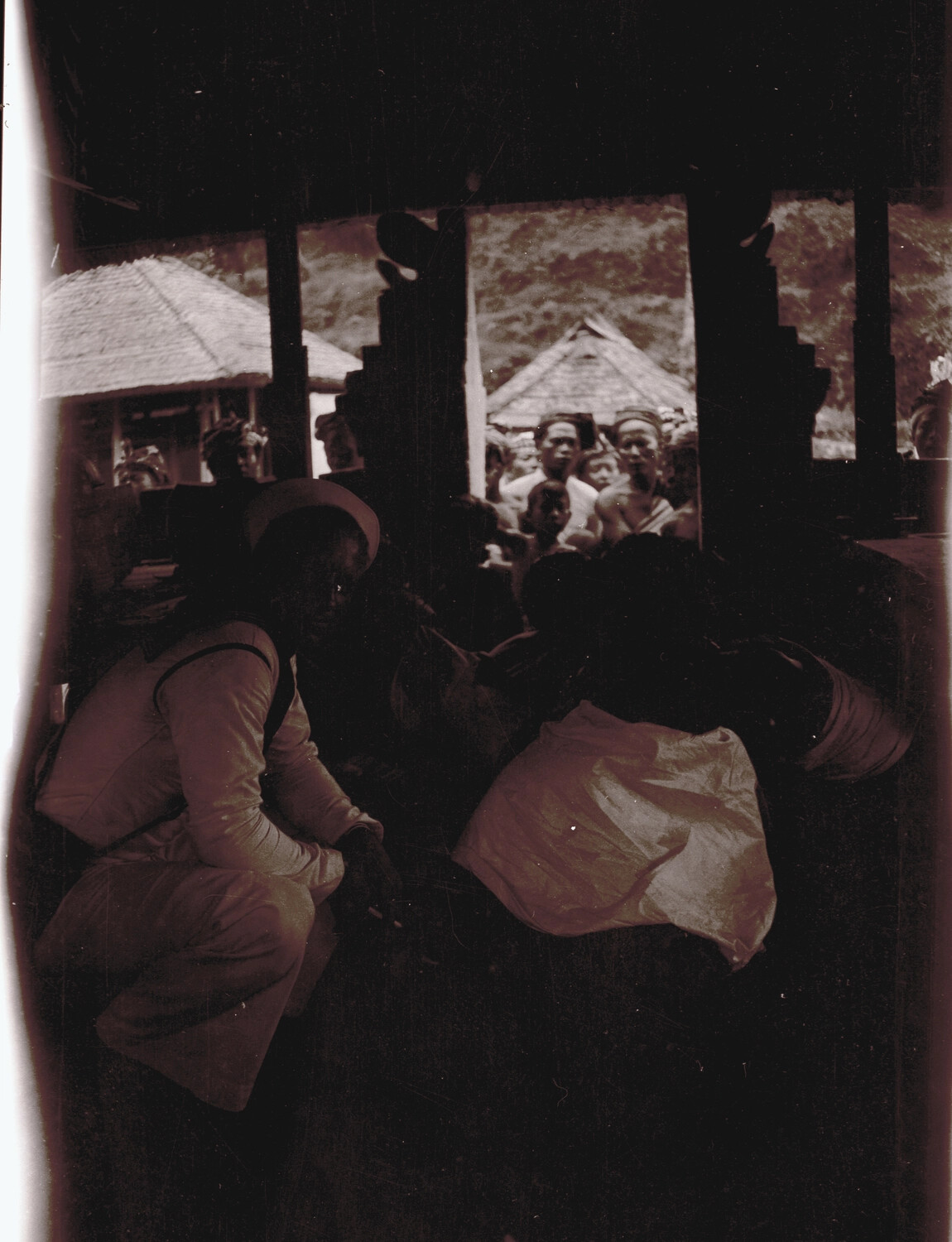 Village Scene Viewed from Pavilion, Pre-WWII US Navy China/Pacific Album, 1930s
