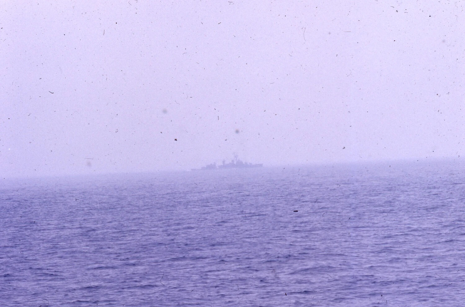 Escort Ship in Haze, Vietnam War Carrier Task Group