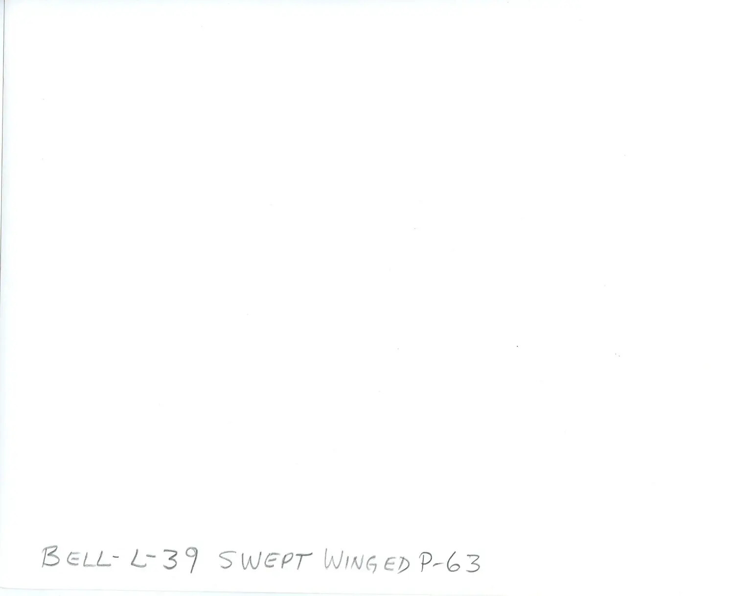 Caption Card: Bell L-39 Swept-Wing Research Aircraft (P-63 Kingcobra Derivative)