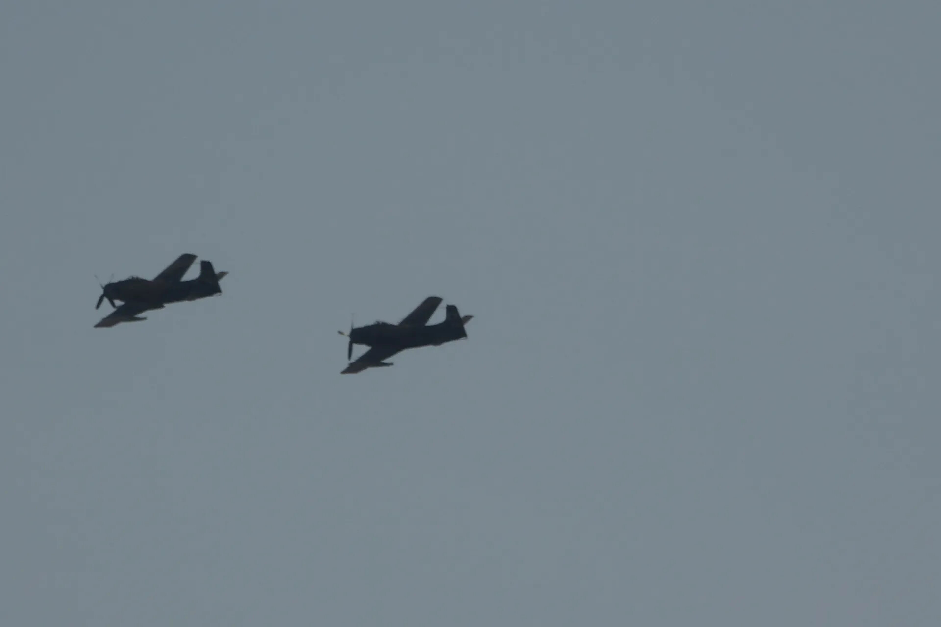 Two Aircraft in Formation Flight, May 2019 Reunion Flyover