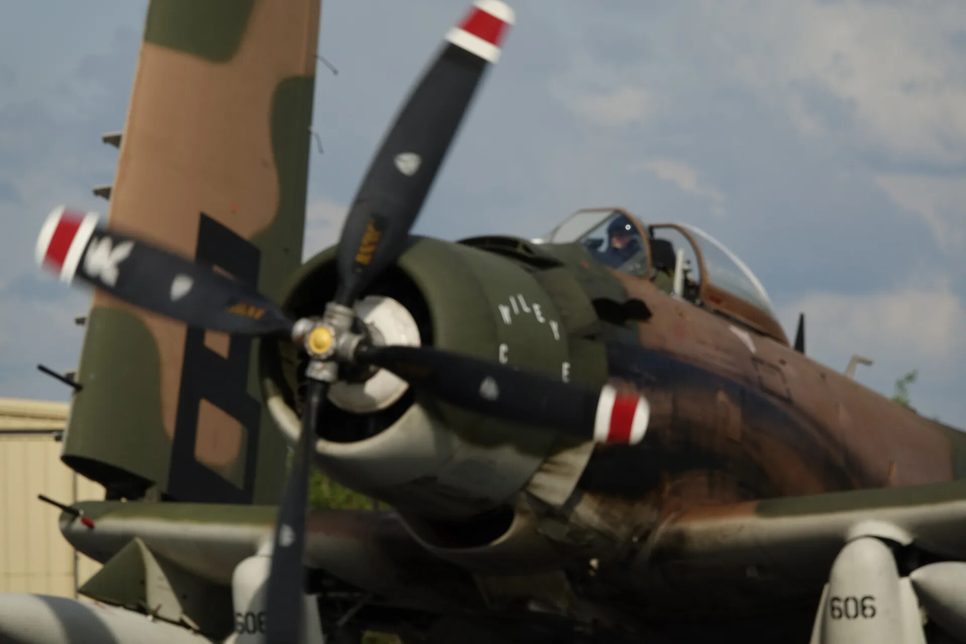 A-1 Skyraider 'Wiley Coyote' — Spinning Propeller Close-Up, Alternate Frame