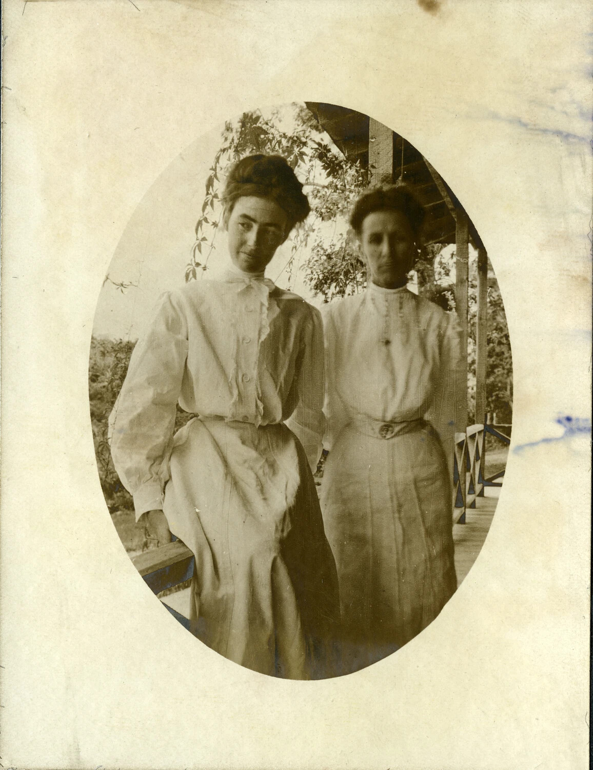 Two Women on a Veranda, Carl Stone Philippines Album, Early 1900s