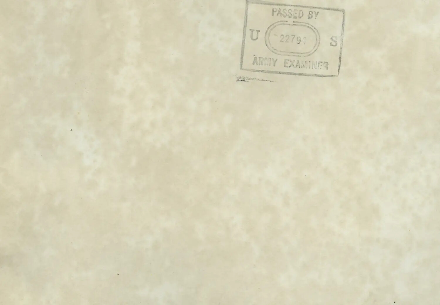 Verso of Photograph with U.S. Army Censor Stamp, World War II Era