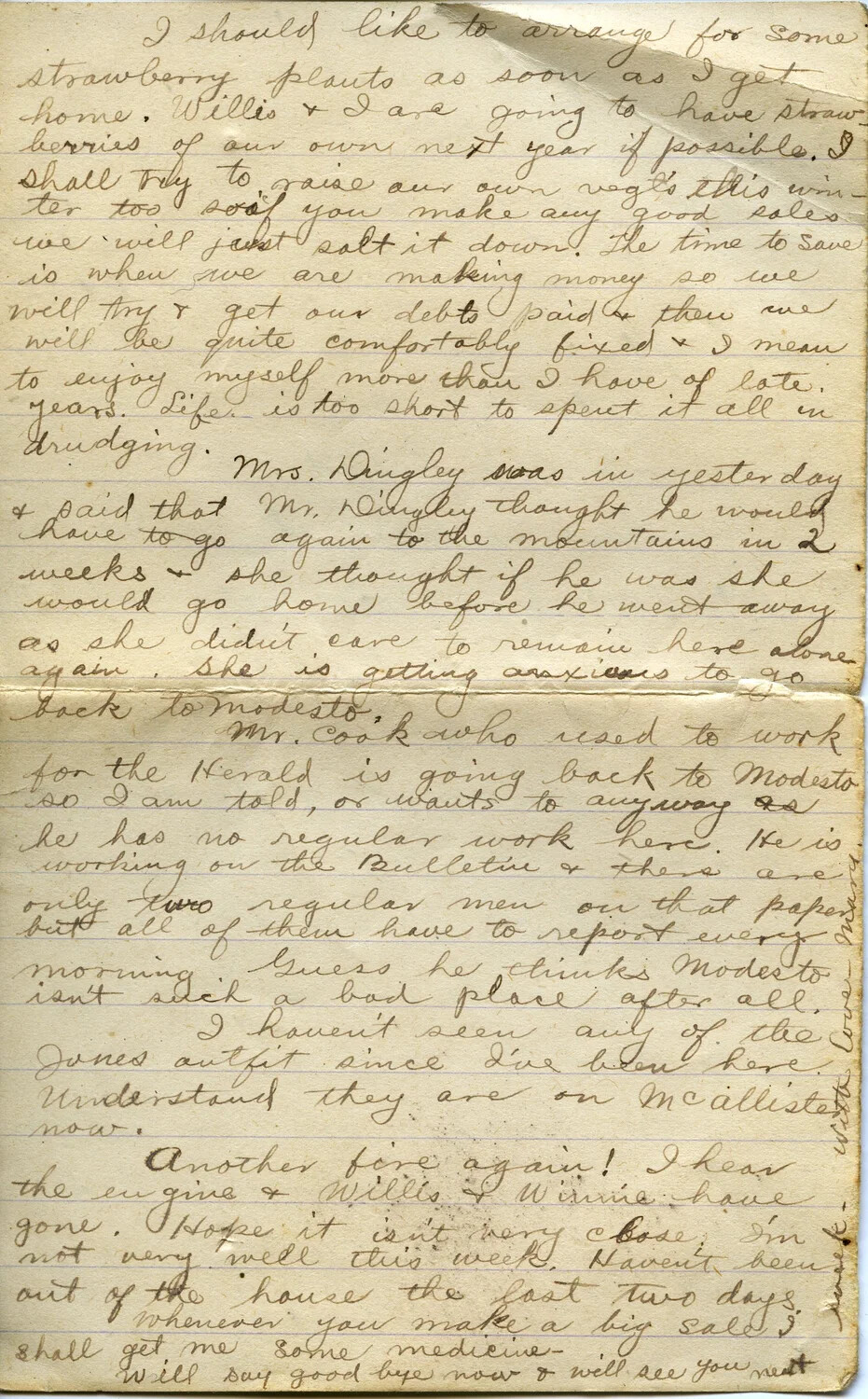 Handwritten Family Letter from Mary Wagener, August 18, 1904