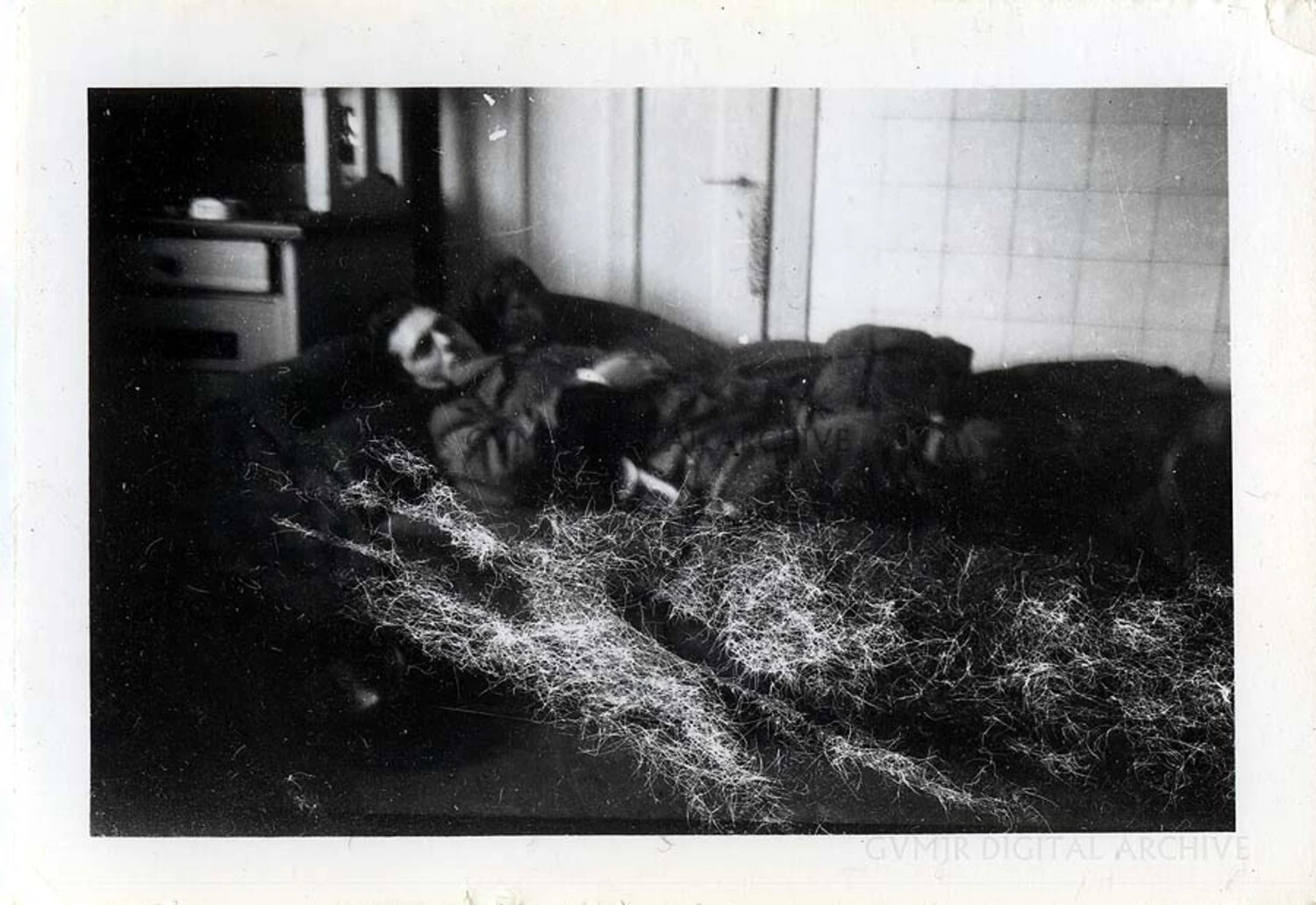 101st Airborne Trooper Resting in Requisitioned Billet, WWII European Theater