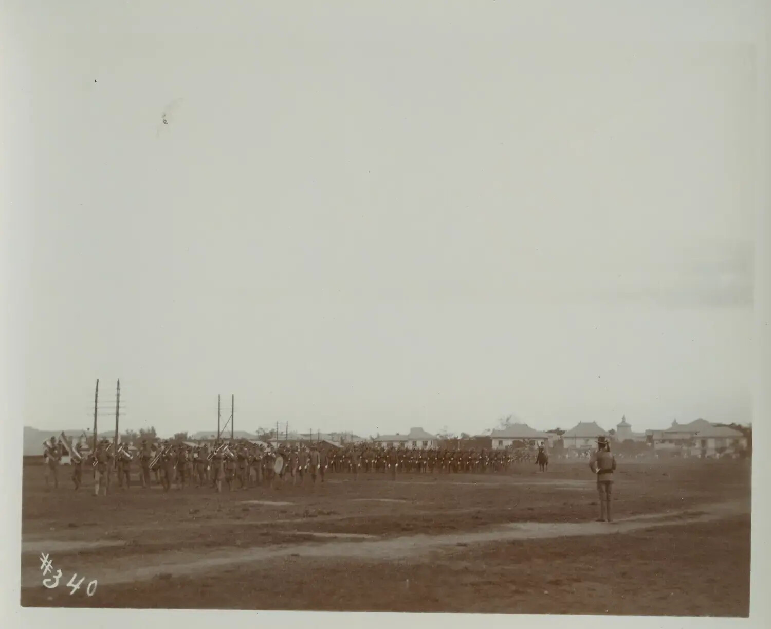 U.S. Army Regimental Band Leading Infantry on Review, Philippine Garrison, c. 1898-1910