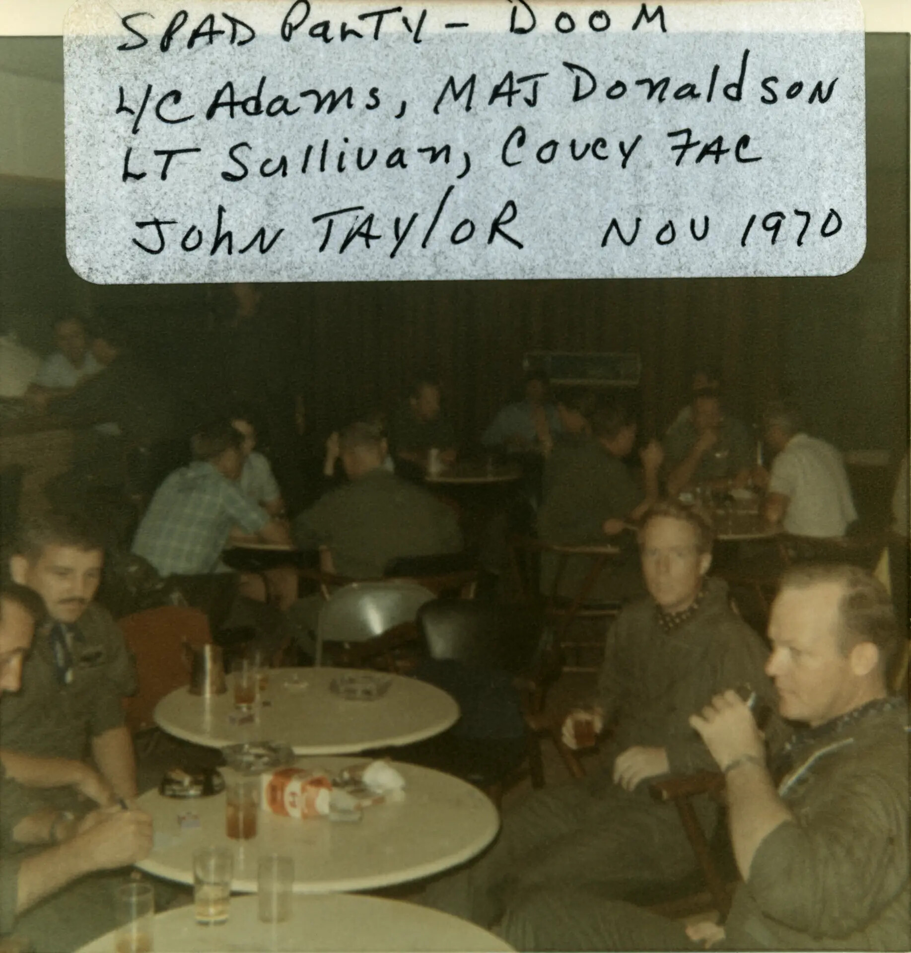 "Spad Party" at the Danang Officers Open Mess (DOOM), November 1970