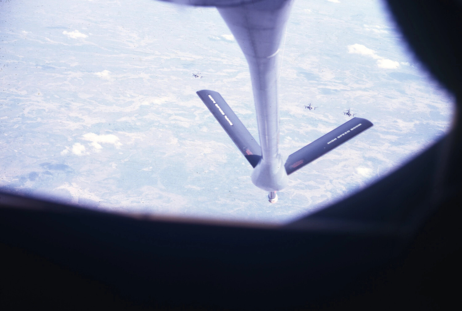 KC-135 Boom Operator's View During Aerial Refueling Operations, Vietnam War