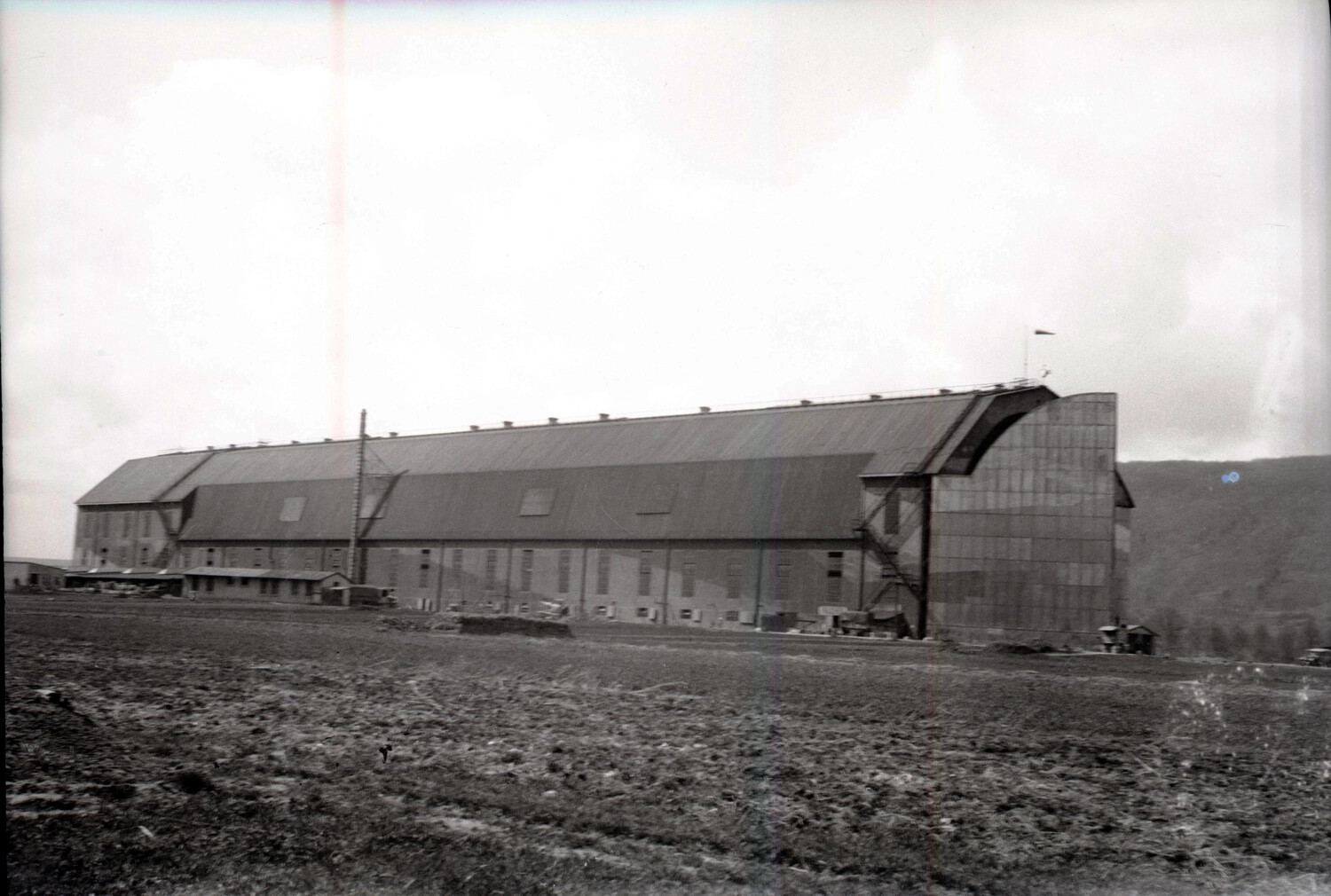 Airship Hangar at Trier-Euren, Germany, WWI-Era Negative