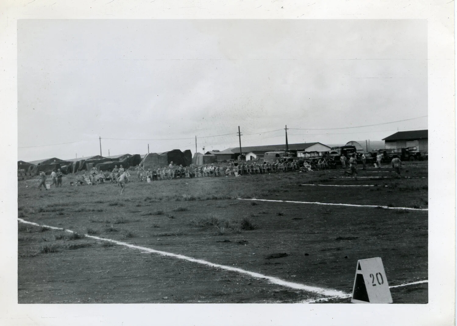 Football Game on Field at Military Base, VR-6 Squadron Album, Agana, Guam