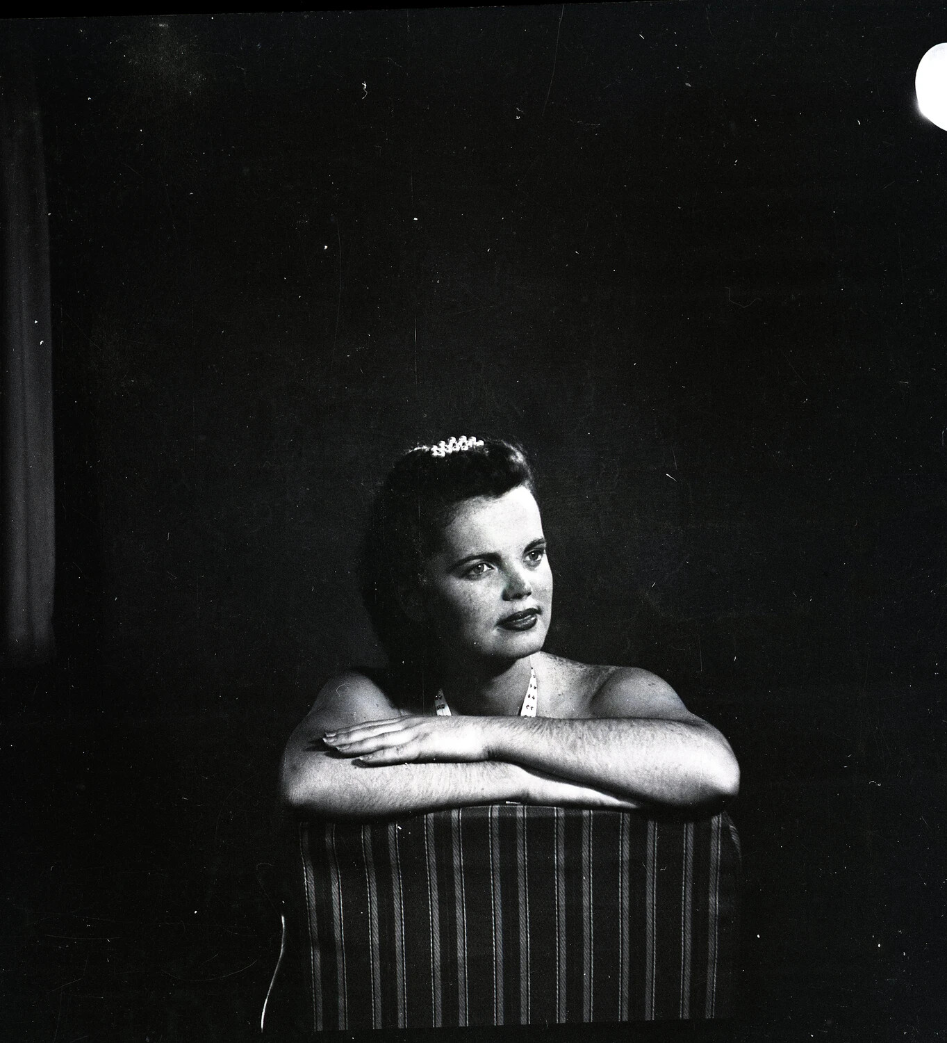 Glamour-Style Studio Portrait of a Young Woman, Wartime Era