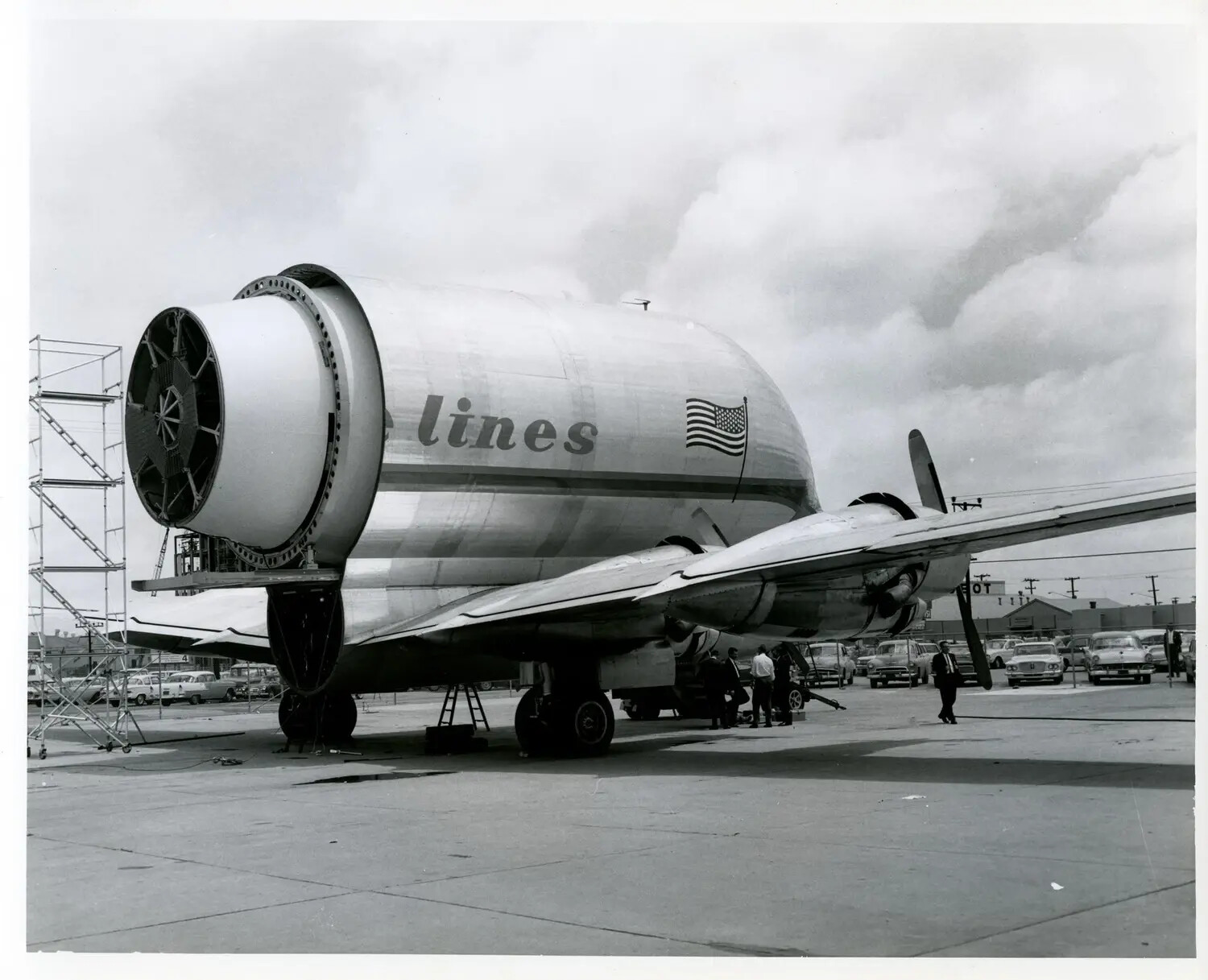 Aero Spacelines Guppy-Series Cargo Aircraft with Swing-Nose Open, Circa Early-to-Mid 1960s