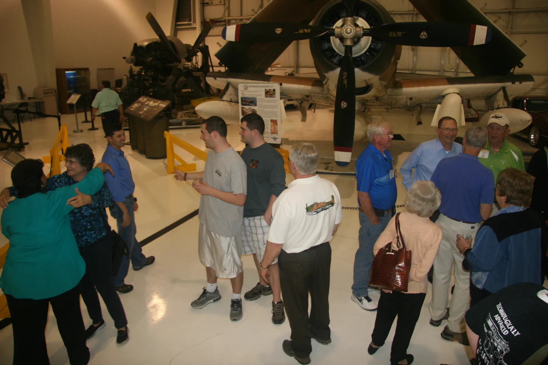 Operation Tailwind Reunion Gathering in Front of A-1 Skyraider Display, April 30, 2016