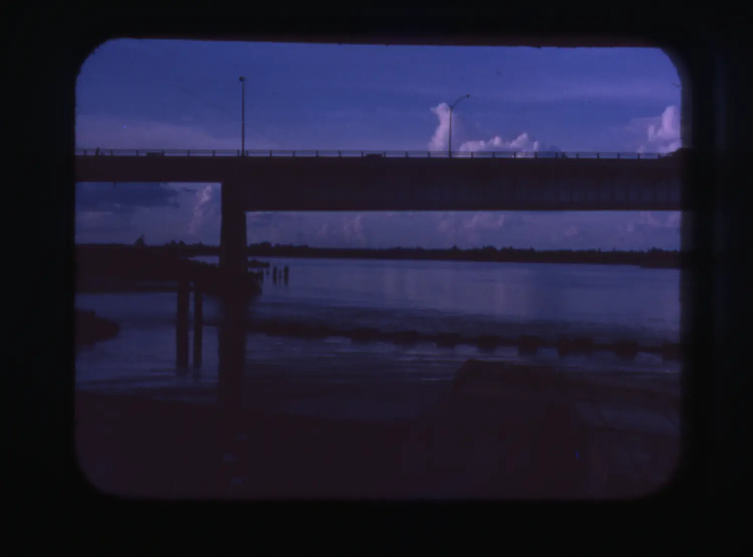 Dusk View of Bridge/Causeway Over Cam Ranh Bay, Vietnam War Era