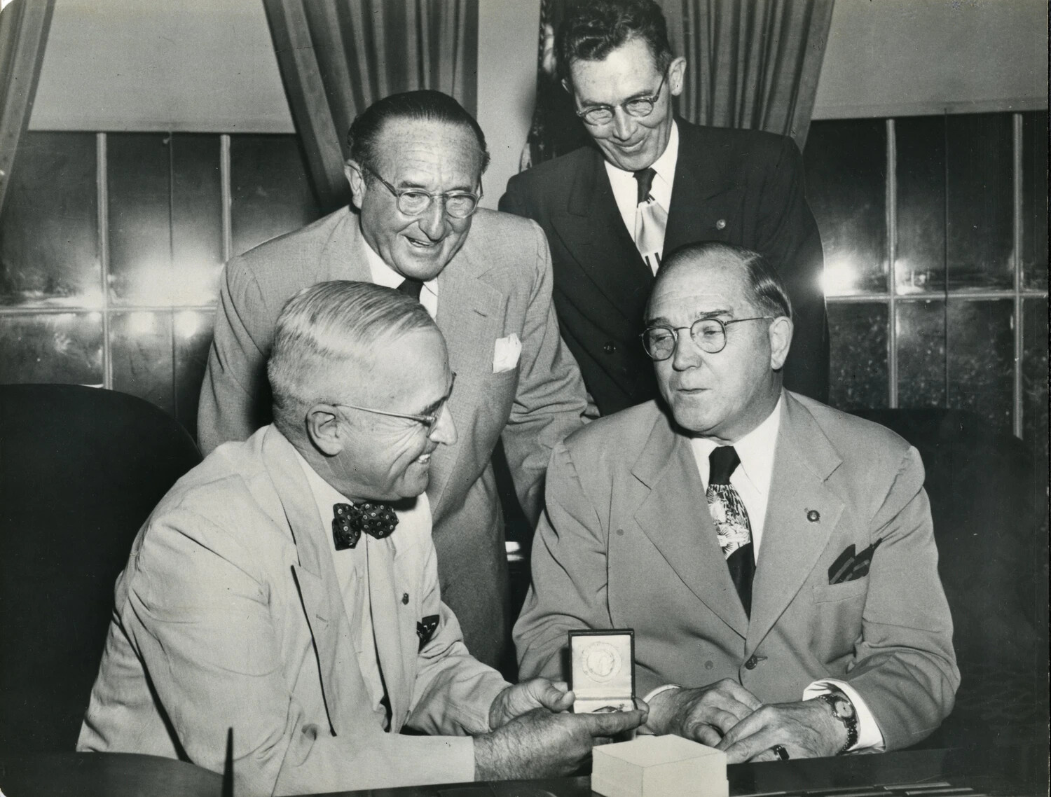 Medal Presentation Ceremony (Second Exposure), Wainwright Social Album, circa 1949