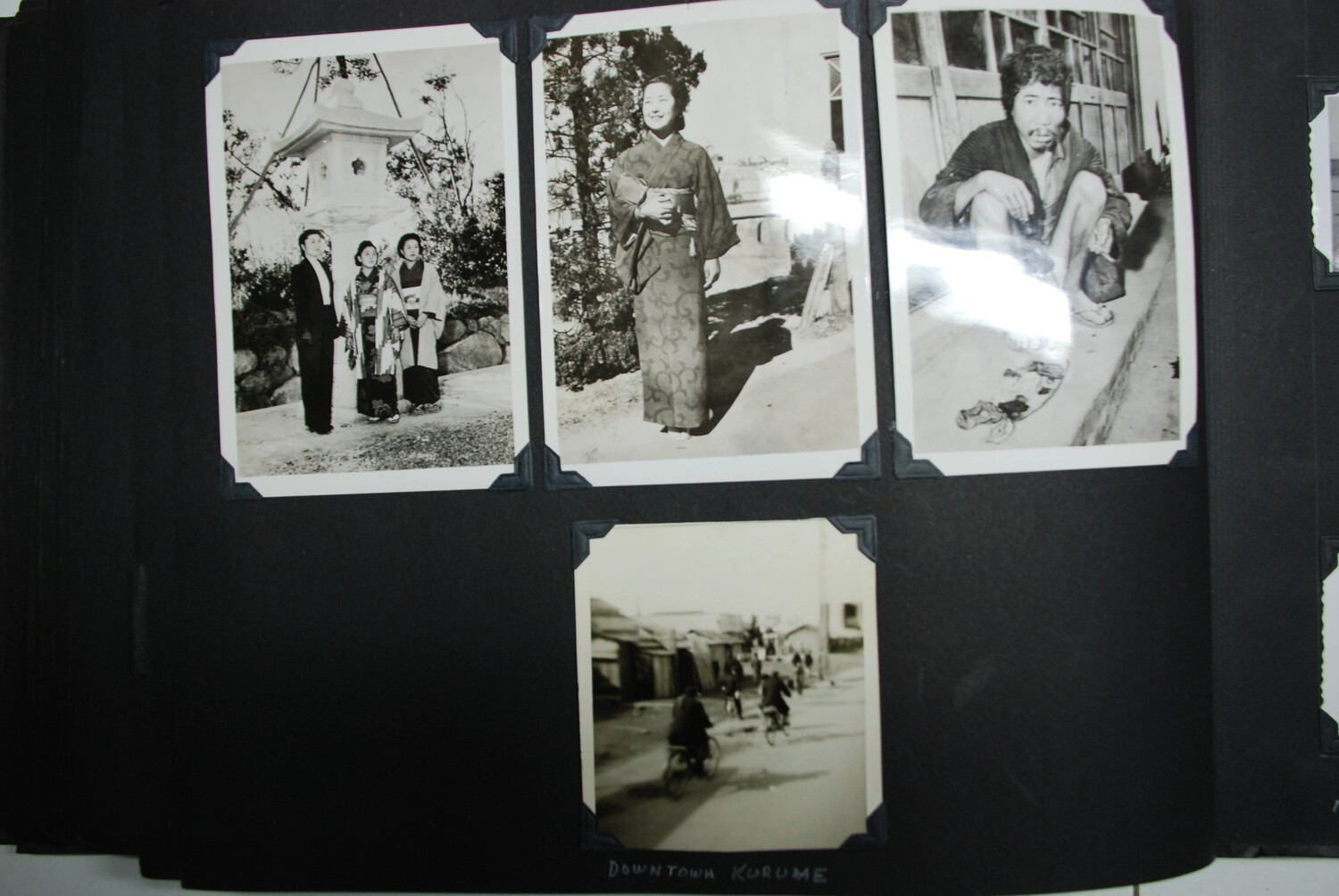 Photo Album Page: Kurume Street Scenes and Portraits, Occupied Japan