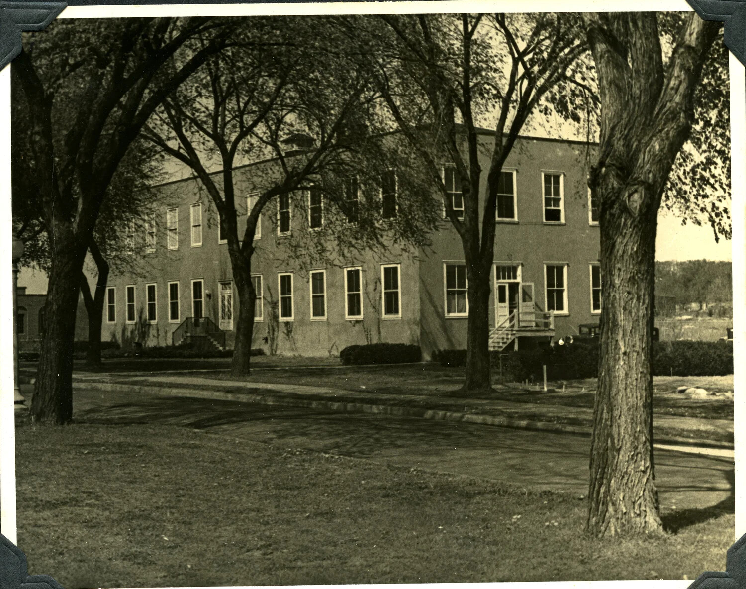 Two-Story Barracks Building at Army Post, Jervey Signal Corps Photo Album