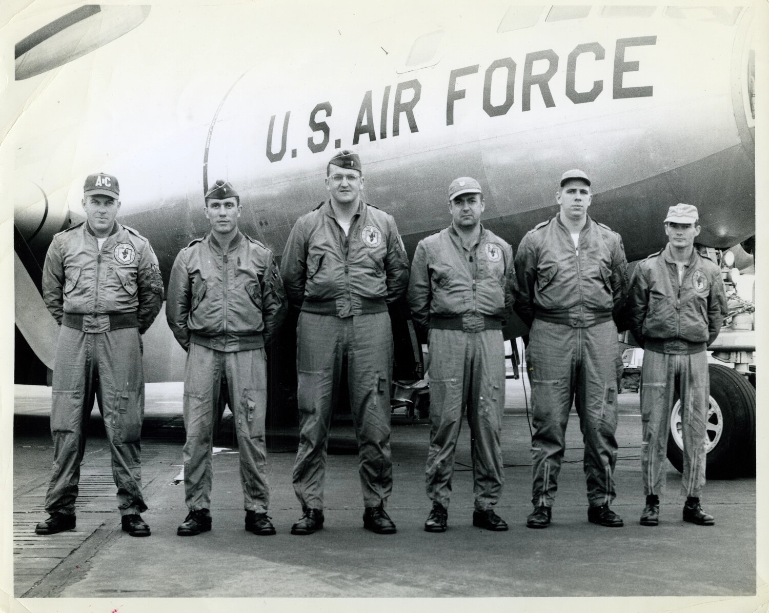 USAF EC-121 Flight Crew Portrait with Aircraft Commander, NAS Keflavik, Iceland