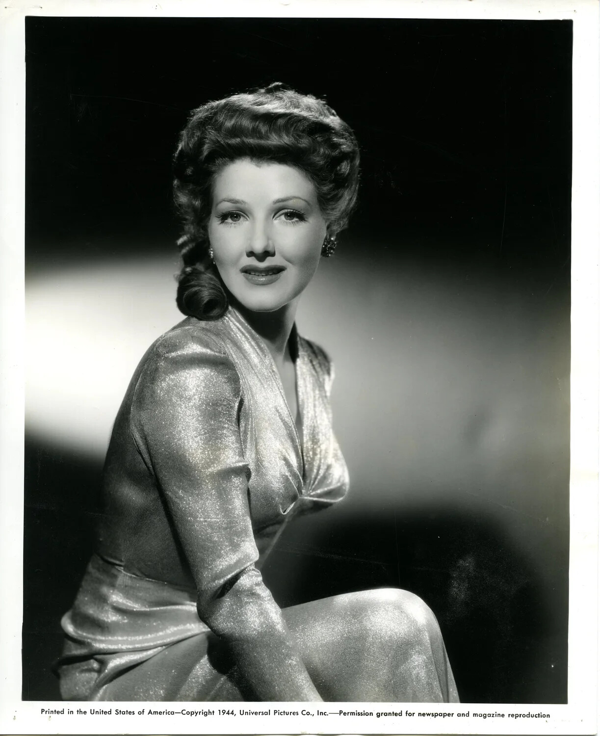 Studio Glamour Portrait of an Unidentified Universal Pictures Contract Actress, 1944