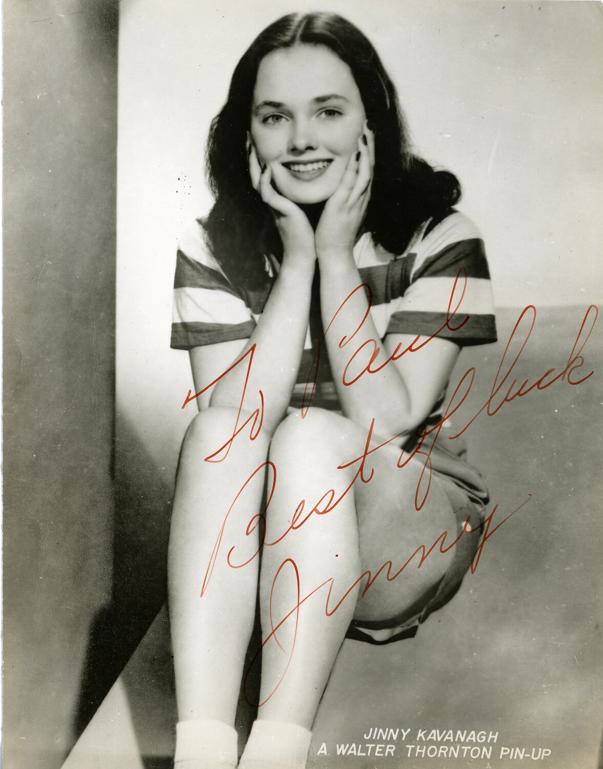 Jinny Kavanagh — Walter Thornton Agency Pin-Up, Autographed Photograph, WWII Era
