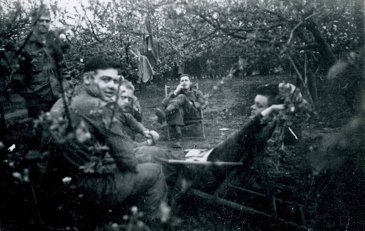 Paratroopers at Rest in an Orchard, Normandy, 1944