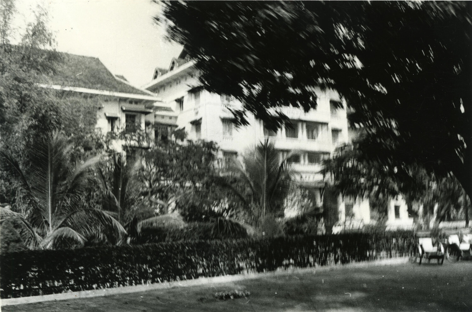 Motion-Blurred View of a Colonial-Era Building, Phnom Penh