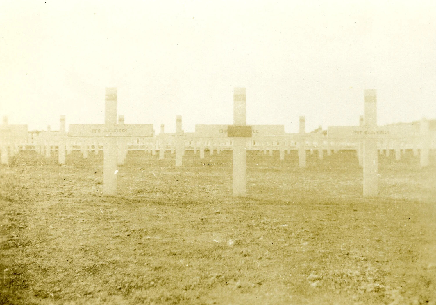 Temporary U.S. Military Cemetery, Ie Shima, 345th Bombardment Group Collection, WWII