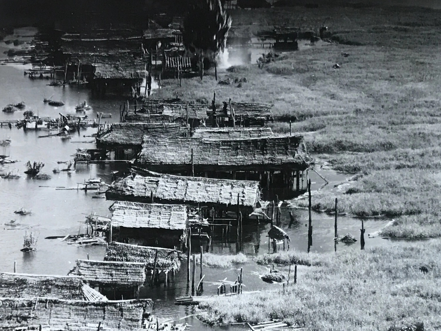 Aerial View of Native Stilt Village, Wewak Area, New Guinea