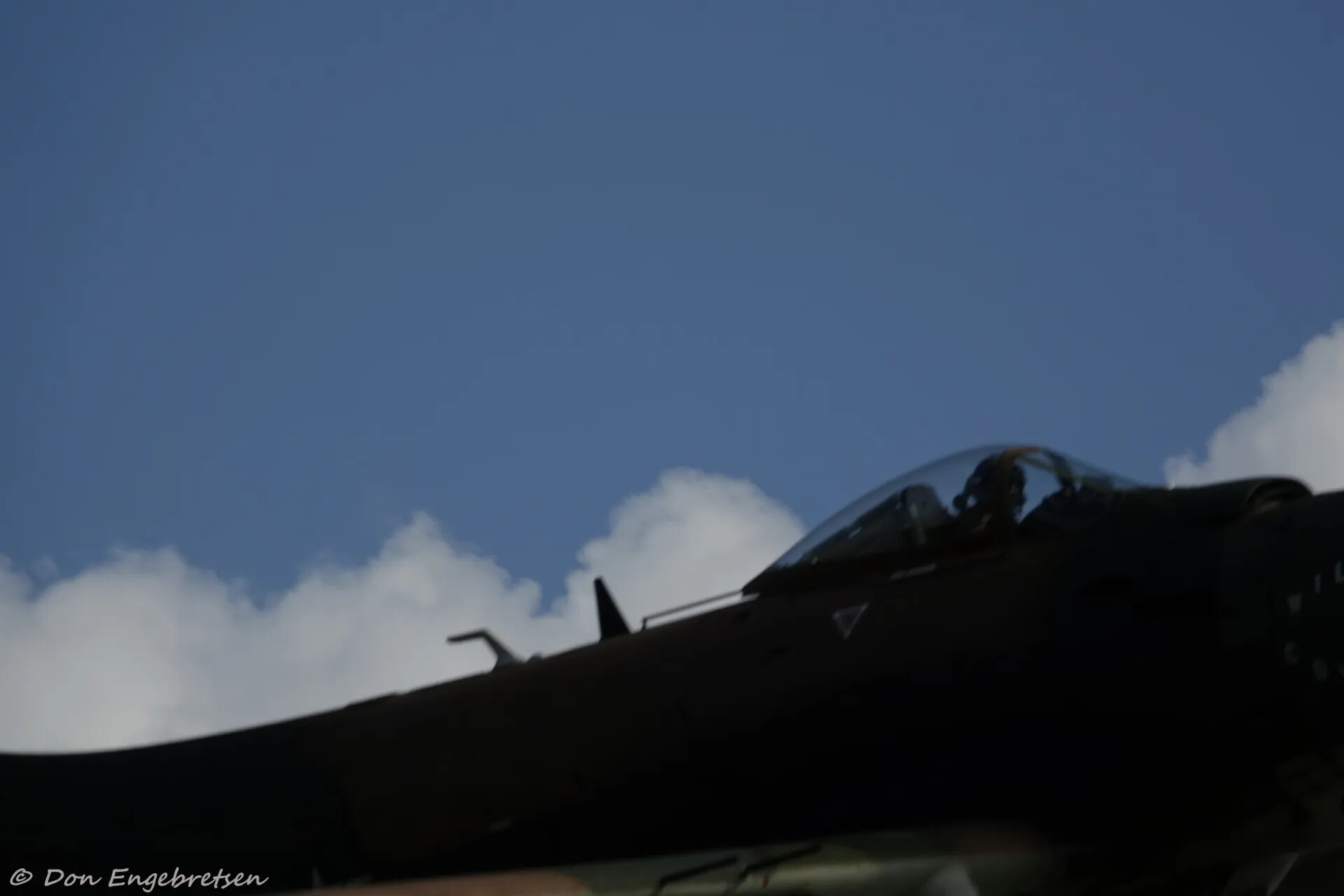 Silhouetted A-1 Skyraider Cockpit Against Sky, May 2019 Event